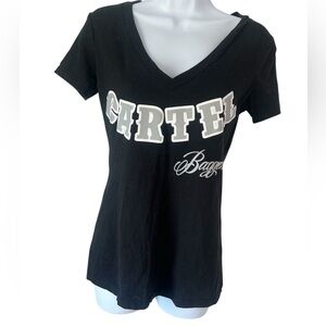 Next Level Apparel Cartel Baggers Black V neck tee M